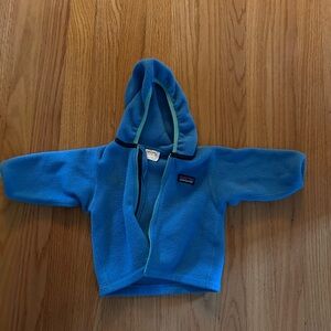 Patagonia Blue Fleece Baby Hoodie